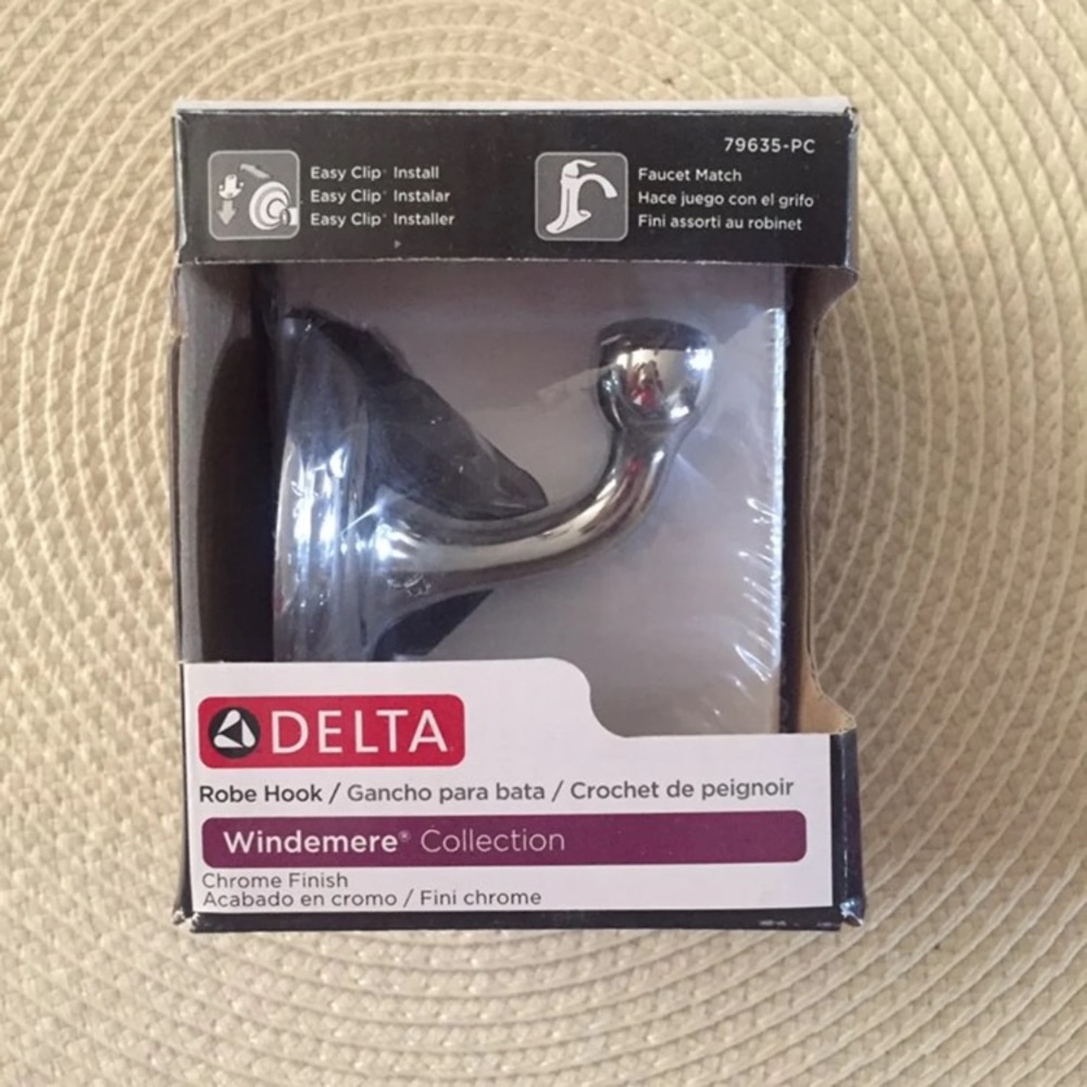♦️ Buy 2 Get 1 Free! Chrome Finish Robe Hook Delta